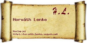 Horváth Lenke névjegykártya